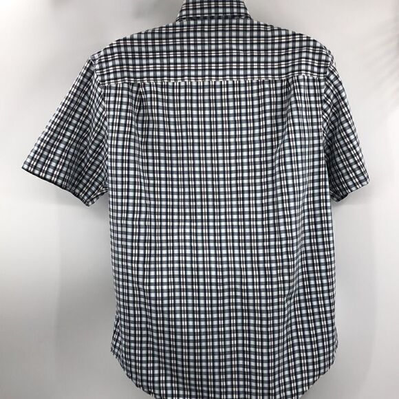 Timberland black and white short sleeve plaid shirt - Picture 4 of 4